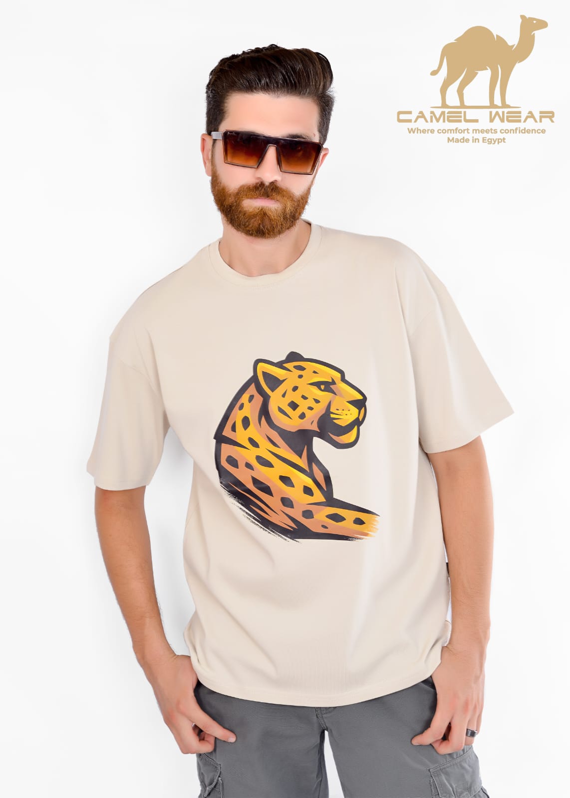 camel wear t-shirt over-size